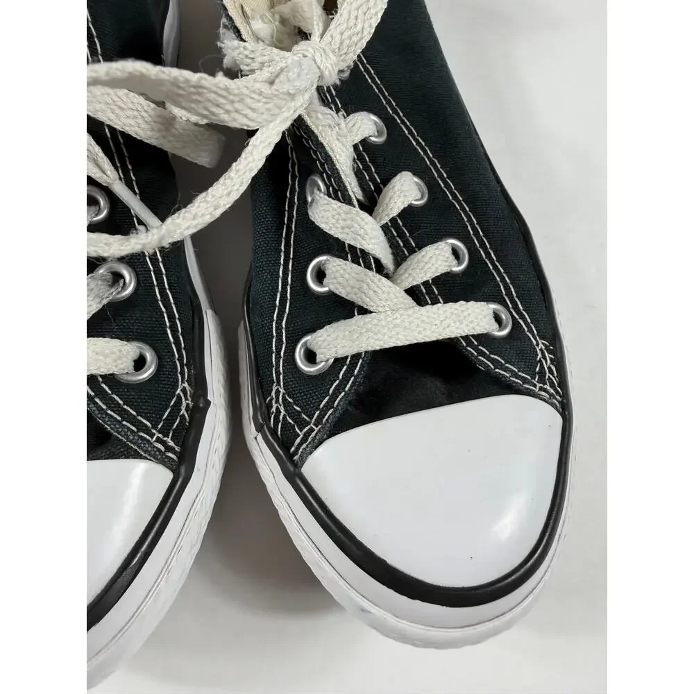 Converse Chuck Taylor All Star Low Top Black Canvas Sneakers Youth Size 1